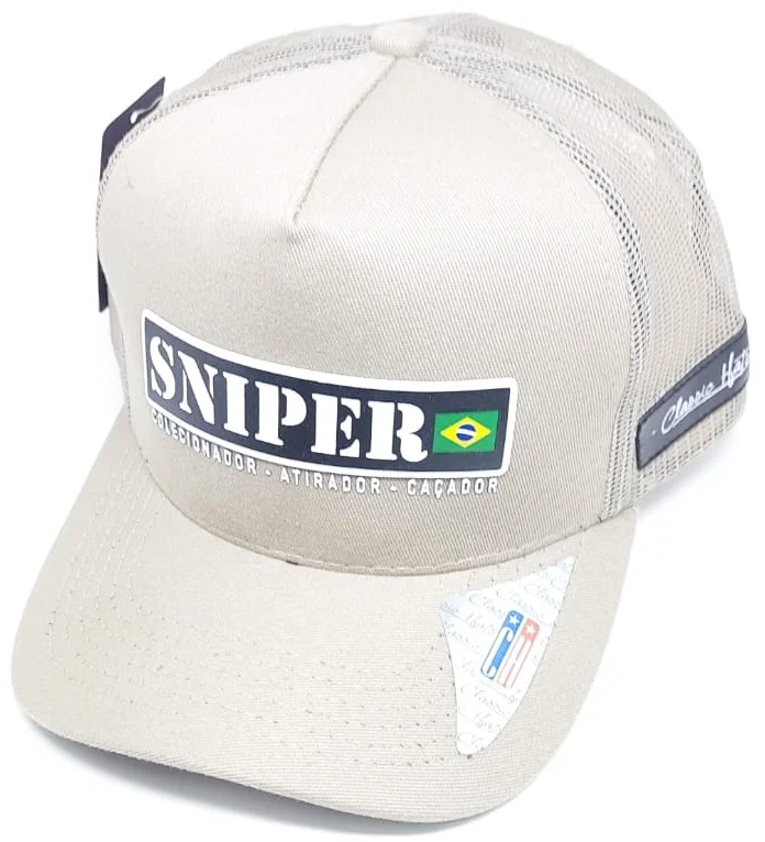 Bone Especial Sniper Colecionador Atirador Cacador em Tecido